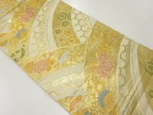 アンティーク　菊桐に笹模様織出し袋帯（材料）